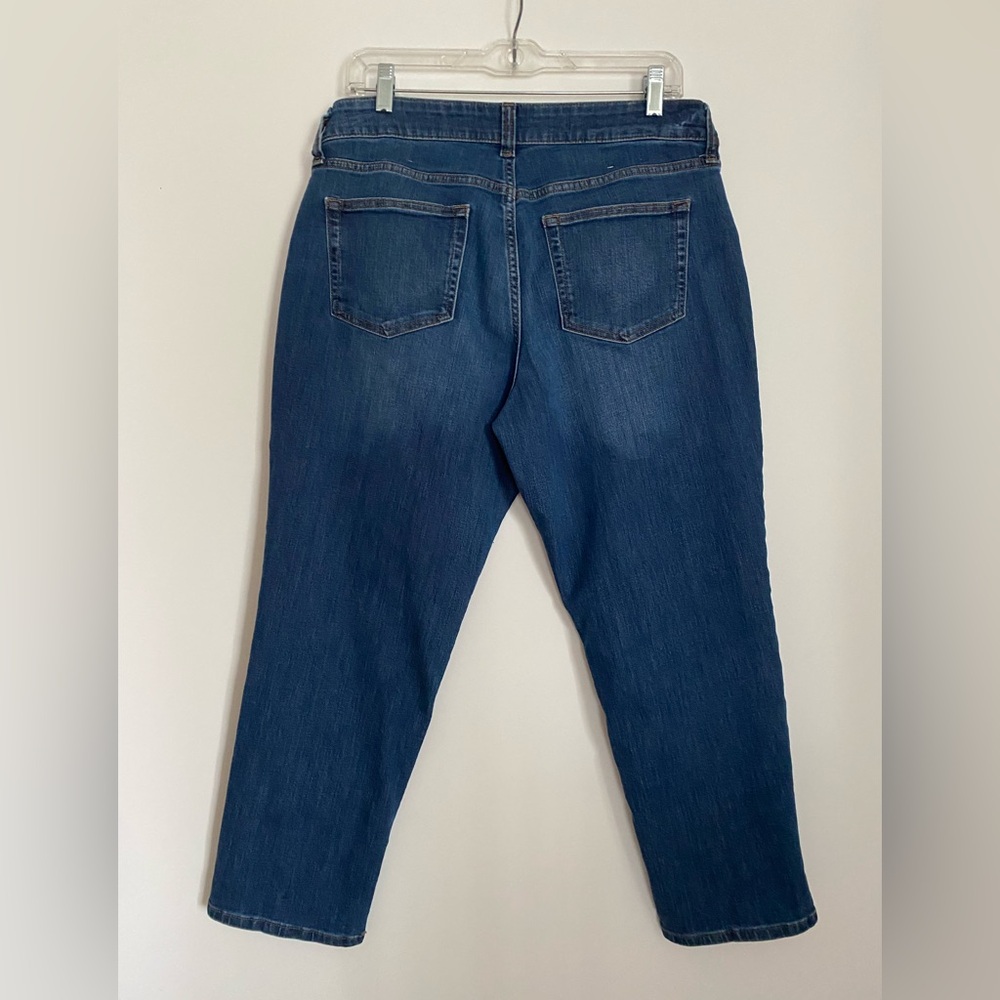 St John’s Bay Girlfriend Size 12 Petite Blue Jeans - Picture 6 of 10